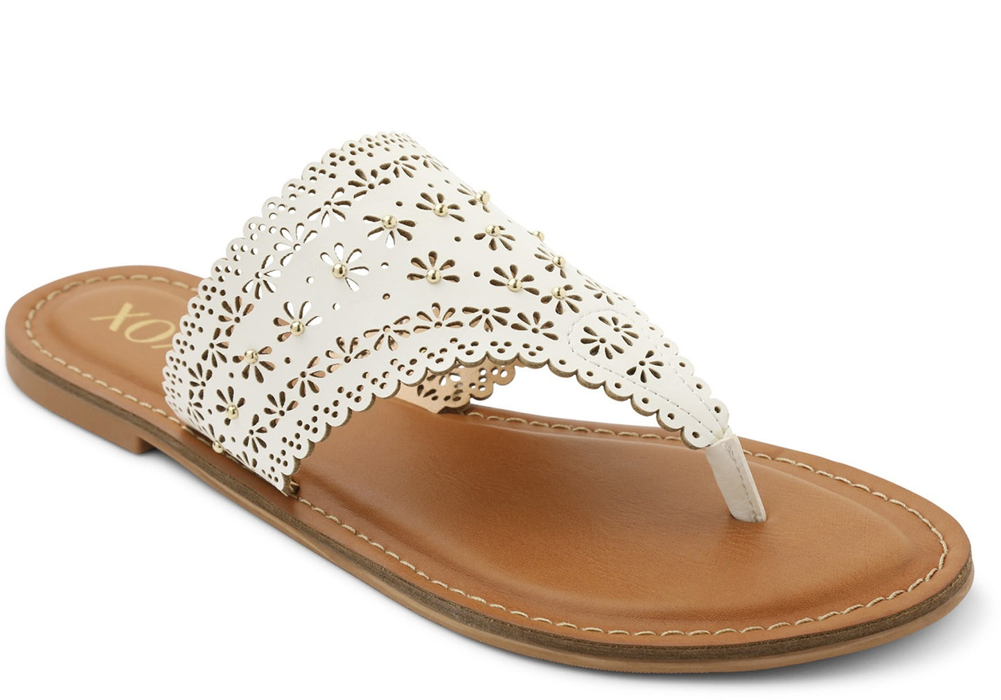 XOXO Women's Rhonda Slip on Sandals White Size 6.5M