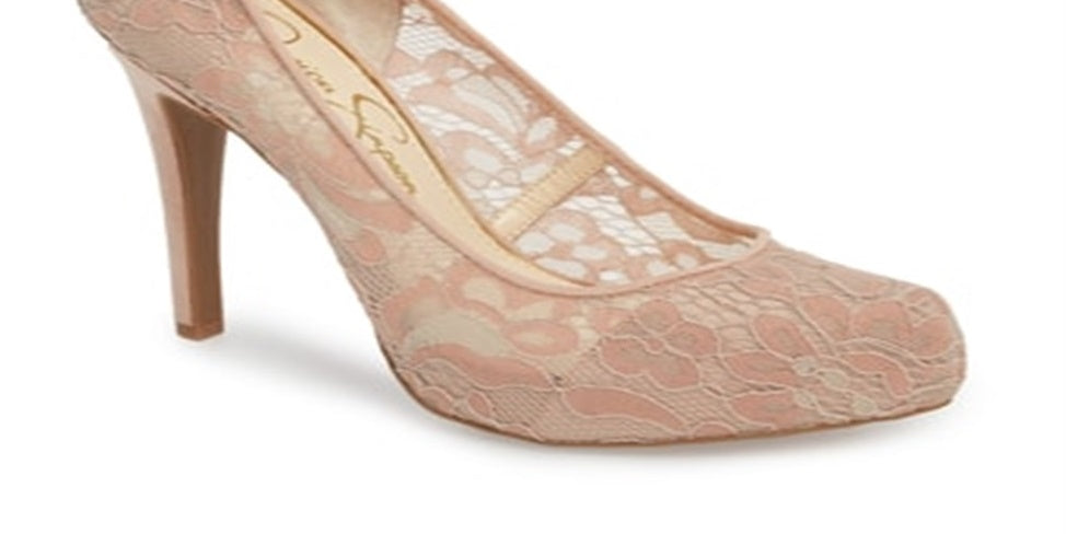 Jessica Simpson Women's Parisah Lace Pump Brown Size 10 M