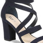 Bar III Women's Blythe Strappy Dress Sandals Navy  Size 5.5 M
