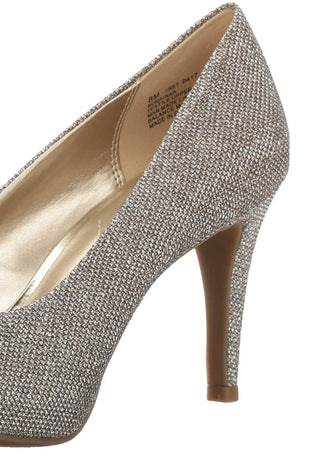 Bandolino Women's  Textured Rainaa Peep-Toe Pump Yellow Size 10.5 M