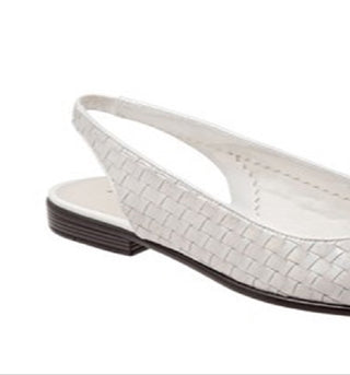 Trotters Lucy Sling Back Flats White Size 6.5 W