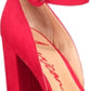 American Rag Women's Reeta Fabric Peep Toe Ankle Strap D orsay Pumps Red Size 9.5M