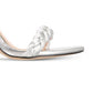 Rachel Zoe Women's ELLA Fabric Open Toe Special Occasion Ankle Silver Size 10.0