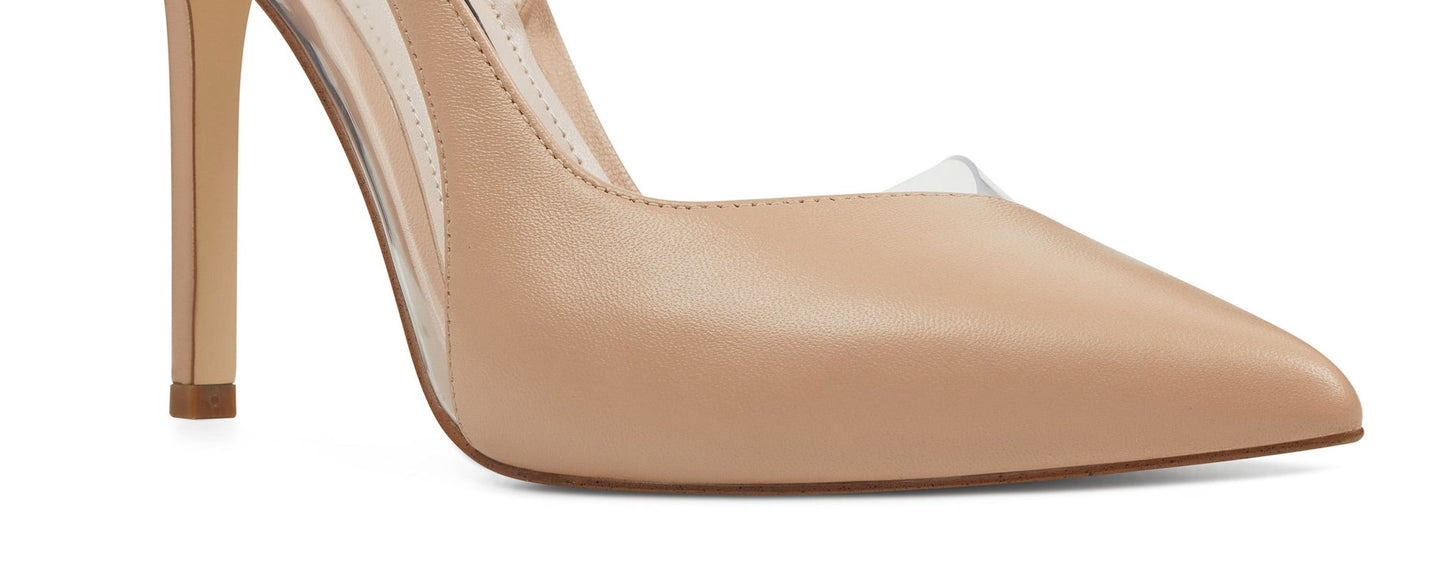 Nine West Women's Toffee Vinyl Slingback Pumps Brown Size 8.5 M