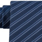 Kenneth Cole Men's Double Stripe Slim Neck Tie Blue One Size