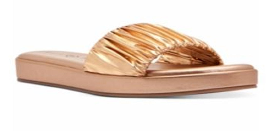 Katy Perry Women's Lizzie Pool Slides Gold Size 8 M