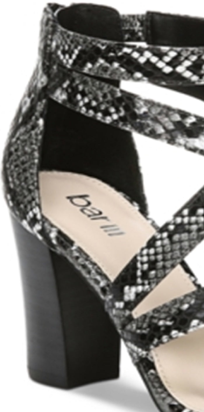 Bar III Women's Blythe Strappy Heels Black Size 8 M