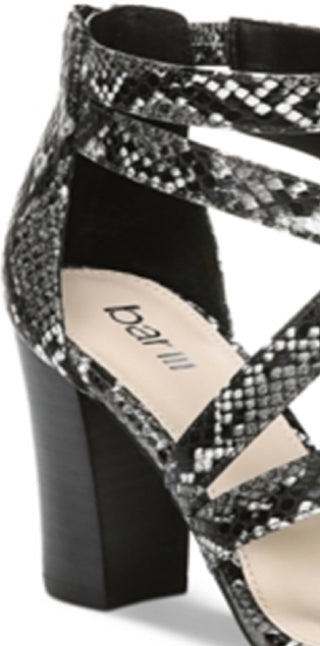 Bar III Women's Blythe Strappy Heels Black Size 8 M