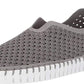 Steven by Steve Madden Women's Limber Perforated Flats Leather Gray Size 9.5M