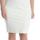 French Connection Women's Lula Asymmetrical Neck Sheath Dress White Size 12