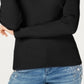 INC International Concepts Women's  Embellished Ribbed-Knit Turtleneck Black Size Small