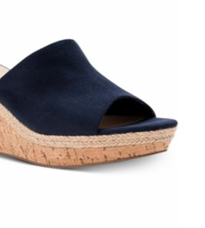 American Rag Women's Shira Peep Toe Special Occasion Platform Sandals Blue Size 7.5 M