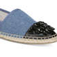 Circus by Sam Edelman Women's Metallic Loretta Espadrille Ballet Flats Blue Size 7 M