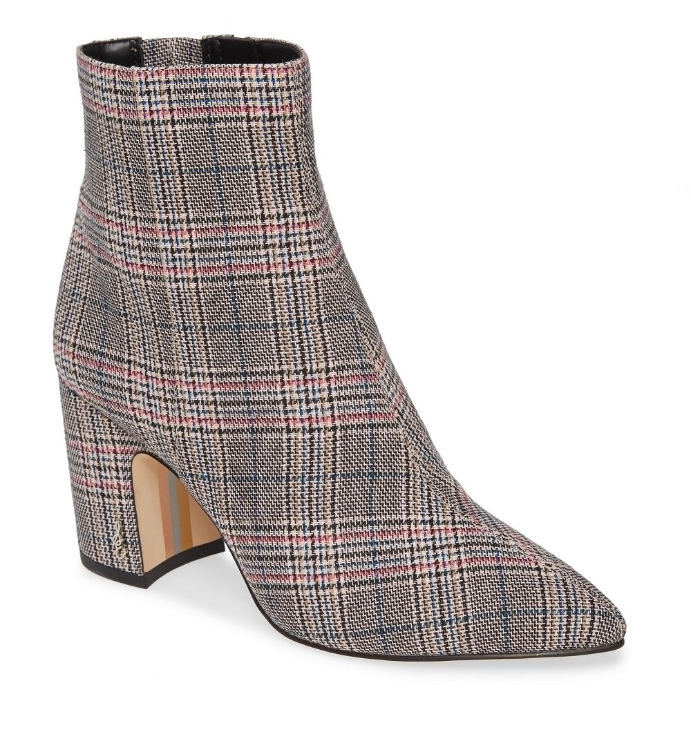 Sam Edelman Women's Hilty Booties Pointed Toe Ankle Boots Brown Size 9 M