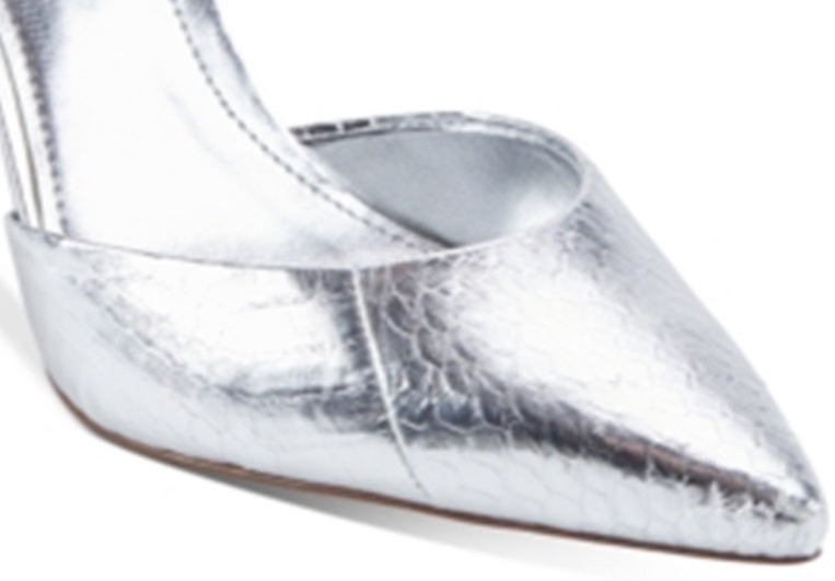 DKNY Women's Jax Metallic Slingback Pump Silver Size 7.5M