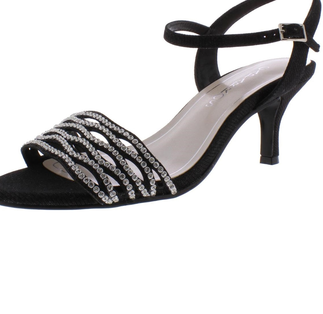 Caparros Women's Quirin Suede Open Toe Special Occasion Ankle Strap Sandals Gray Size 8 M