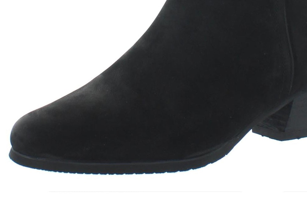 Aqua College Women's Round Toe Block Heel Zip up Booties Black Size 9.5 M