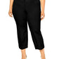 Alfani Women's Plus Cuffed Ankle Pants Black 14 W