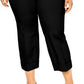 Alfani Women's Plus Cuffed Ankle Pants Black 14 W