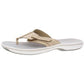 Clarks Women's Brinkley Sail Thong Slip on Flip Flops Gray Size 7 M