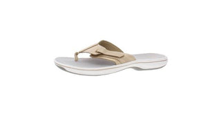 Clarks Women's Brinkley Sail Thong Slip on Flip Flops Gray Size 7 M