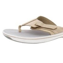 Clarks Women's Brinkley Sail Thong Slip on Flip Flops Gray Size 7 M