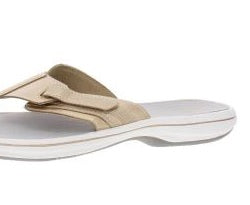 Clarks Women's Brinkley Sail Thong Slip on Flip Flops Gray Size 7 M