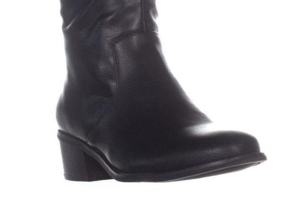 Bar III Women's Vayla Zip up Block Heel Knee High Boots Black Size 11 M