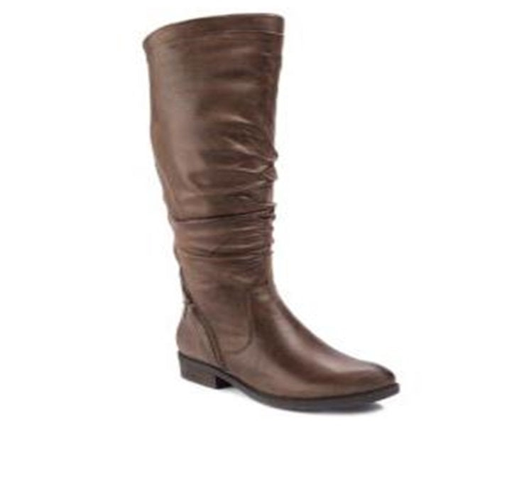 Bare Traps Women's Yulissa Faux Leather Slouchy Riding Boots Brown Size 8 M