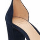 INC International Concepts Women's Round Toe Block Heel Buckle Leather Dress Sandals Blue Size 6.5 M