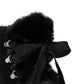 Steve Madden Women's Wharton Faux Fur Sneaker Bootie Black Size 7.5 M