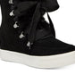 Steve Madden Women's Wharton Faux Fur Sneaker Bootie Black Size 7.5 M