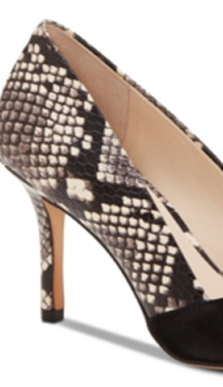 Enzo Angiolini Women's Delsia Leather Peep Toe Classic Pumps Black Size 8 M