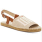 Ellen DeGeneres Women's 'Love' Logo Skylin Leather Espadrille Sandals Brown Size 10 M