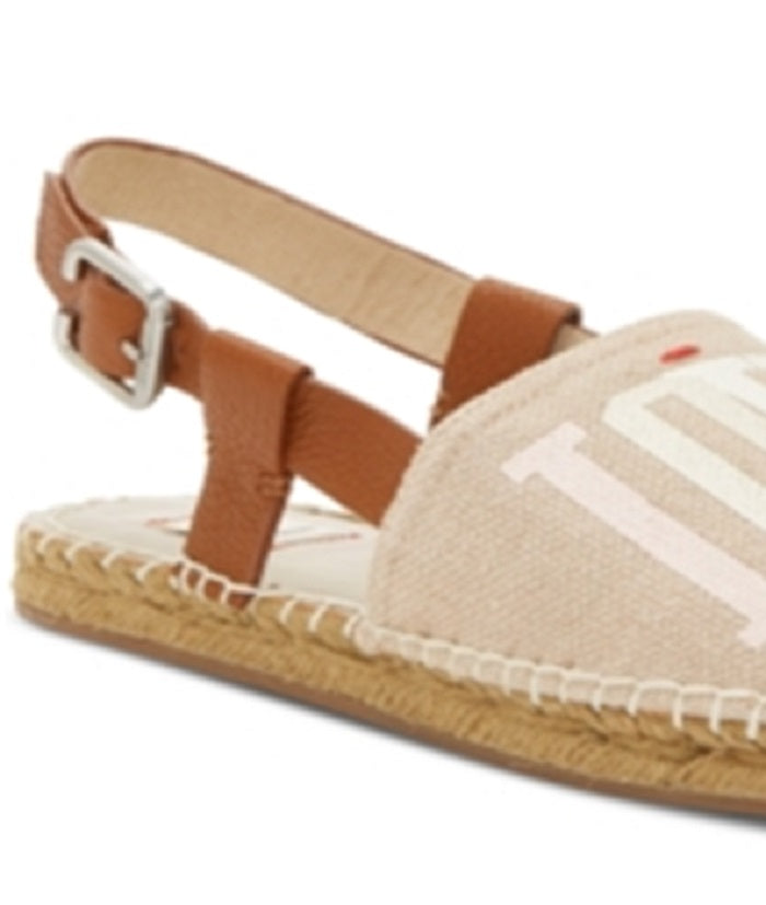 Ellen DeGeneres Women's 'Love' Logo Skylin Leather Espadrille Sandals Brown Size 10 M