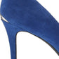 Calvin Klein Women's Gayle Suede Pointed Toe Pumps Blue Size 7.5 M