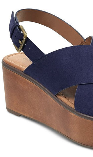Indigo Rd. Women's Fayina Wedges Faux Suede Summer Blue Size 7.5 M
