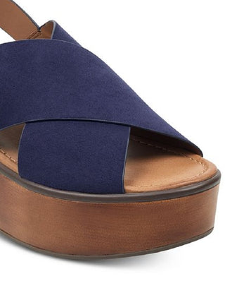 Indigo Rd. Women's Fayina Wedges Faux Suede Summer Blue Size 7.5 M
