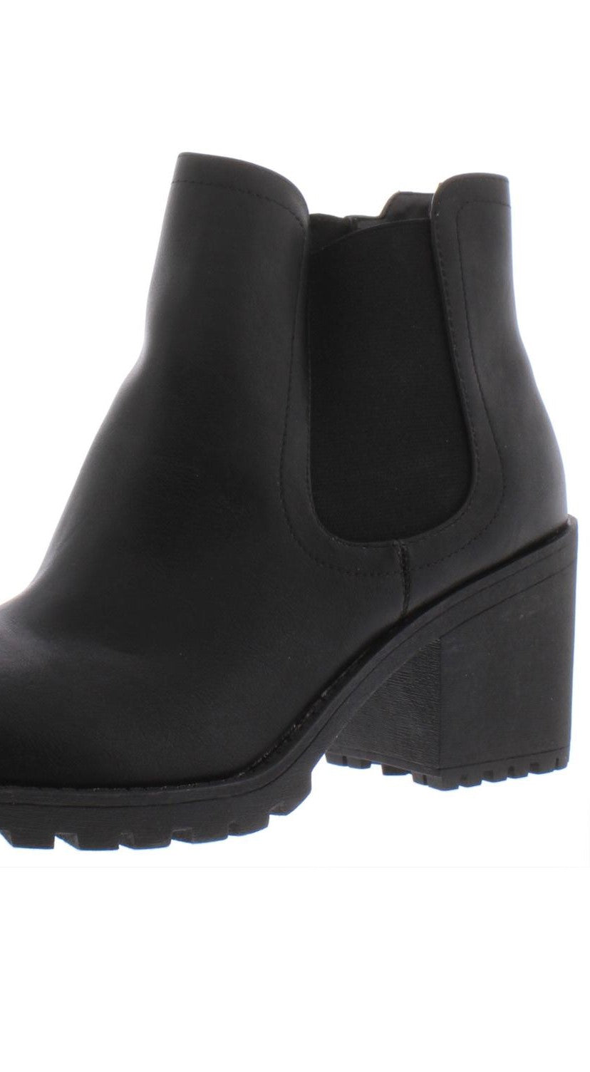American Rag Women's Morghan Faux Leather Round Toe Booties Black Size 8 M