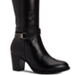 Giani Bernini Women's Rozario Leather Almond Toe Knee High Fashion Boots Black Size 7.5M