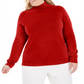 Karen Scott Women's Plus Turtleneck Luxsoft Sweater Red Size 1X