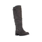 XOXO Women's Minkler Leather Round Toe Mid Calf Fashion Boots Gray Size 5W
