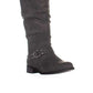 XOXO Women's Minkler Leather Round Toe Mid Calf Fashion Boots Gray Size 5W
