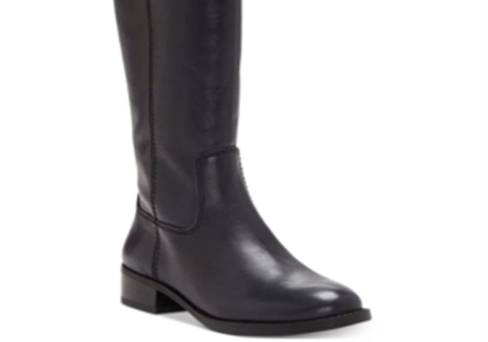 INC International Concepts Women's Fawne Leather Knee High Riding Boots Blue Size 5.5 M