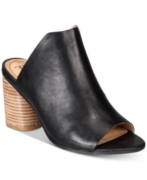 Lucca Lane Women's Hilaire Leather Cork Mules Black Size 7.5 M