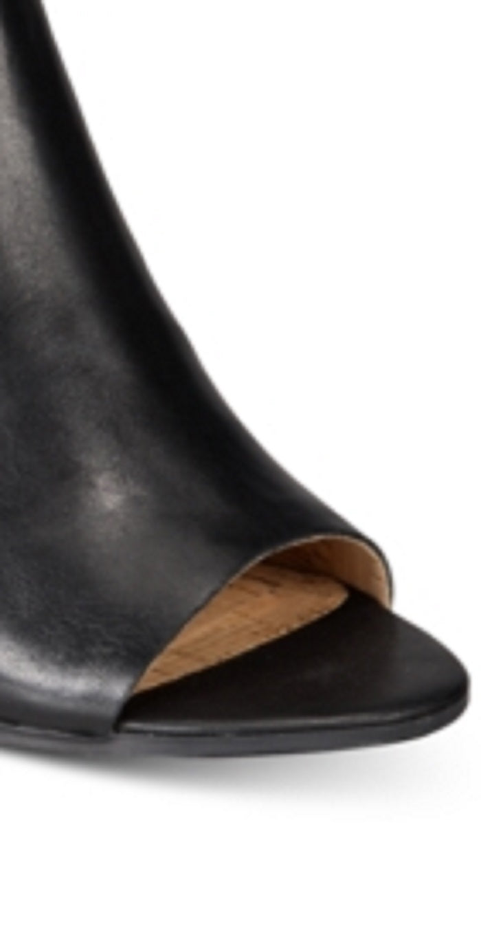 Lucca Lane Women's Hilaire Leather Cork Mules Black Size 7.5 M