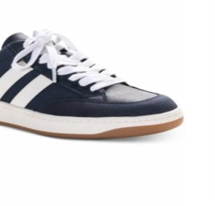 American Rag Women's Striped Cushioned Shaley Round Toe Lace up Athletic Sneakers Blue Size 10 M