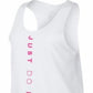 Nike Women's Miler Dri fit Just Do It Running Tank Top White Size XL