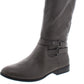 Style & Co Women's Kindell Faux Leather Riding Boots Gray Size 5 M