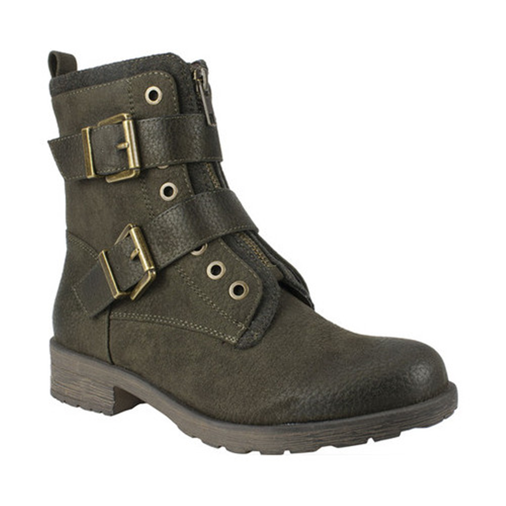 White Mountain Women's San Diego Combat Bootie Green Size 7.5 M